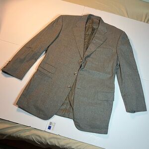 Vtg Ermenegildo Zegna Men’s 40R Blazer Jacket Gray Wool Cashmere Italy 1990s